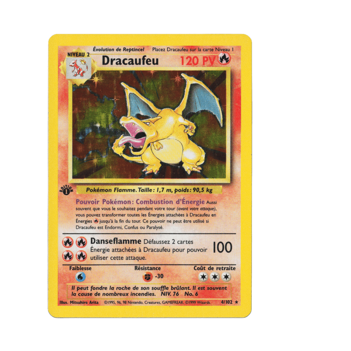 Dracaufeu holographique 1ère édition du Set de Base