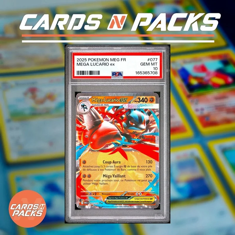 Méga Lucario 077/132 — PSA 10 - Cards N Packs