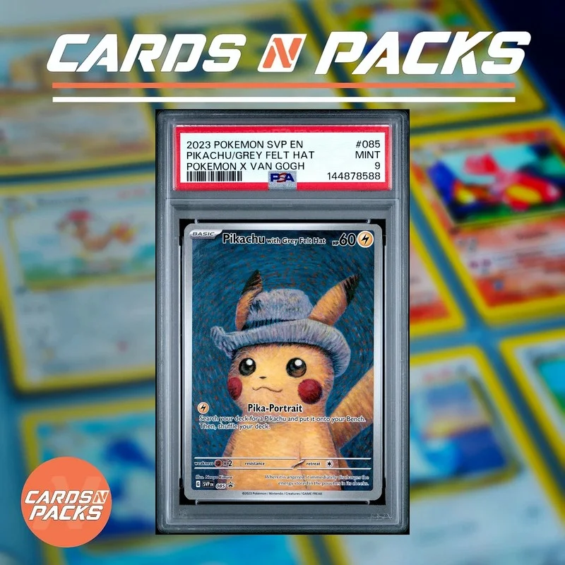 Pikachu with Grey Felt Hat POKEMON X VAN GOGH MUSEUM - Cards N Packs