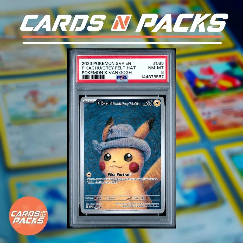Pokémon Promo Card: Pikachu Grey Felt Hat x Van Gogh Museum - Cards N Packs