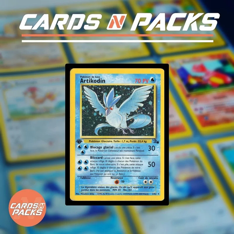 Carte Pokémon Artikodin Holo 1ère Édition Fossile (2/62) - Cards N Packs