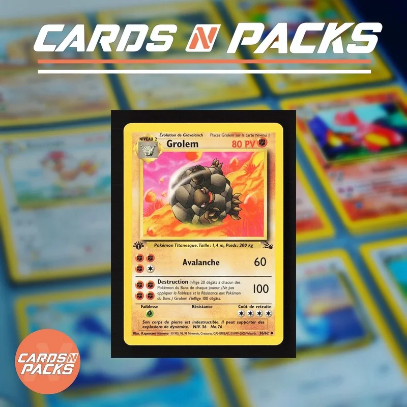 Grolem 36/62 Fossile - Cards N Packs