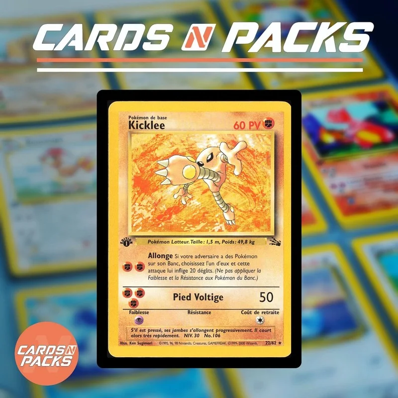 Carte Pokémon Kicklee 22/62 Fossile 1ère Édition - Cards N Packs