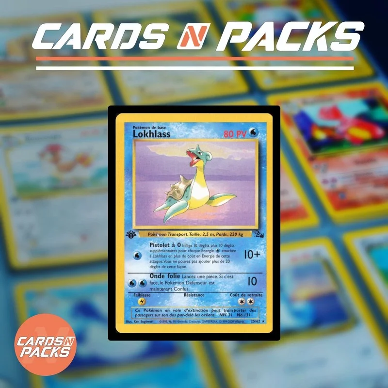 Carte Pokémon Lokhlass 25/62 Fossile 1ère Édition - Cards N Packs