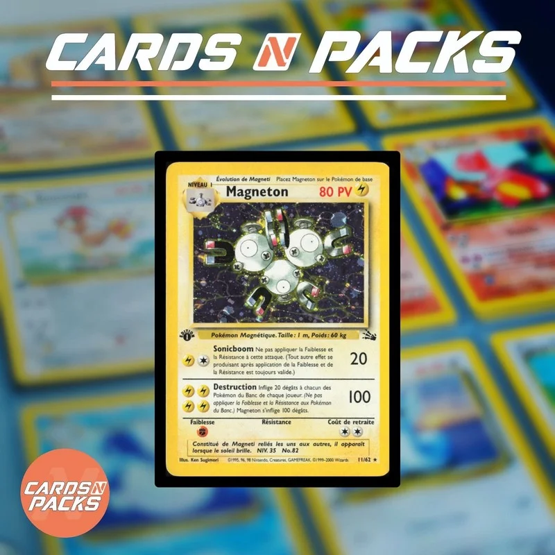 Carte Pokémon Magneton 11/62 Holo 1ère Édition - Fossile - Cards N Packs