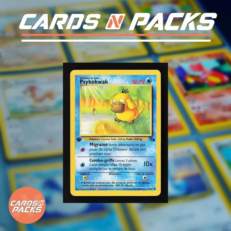 Pokémon Card Psyduck 53/62 Fossil 1st Edition - Cards N Packs