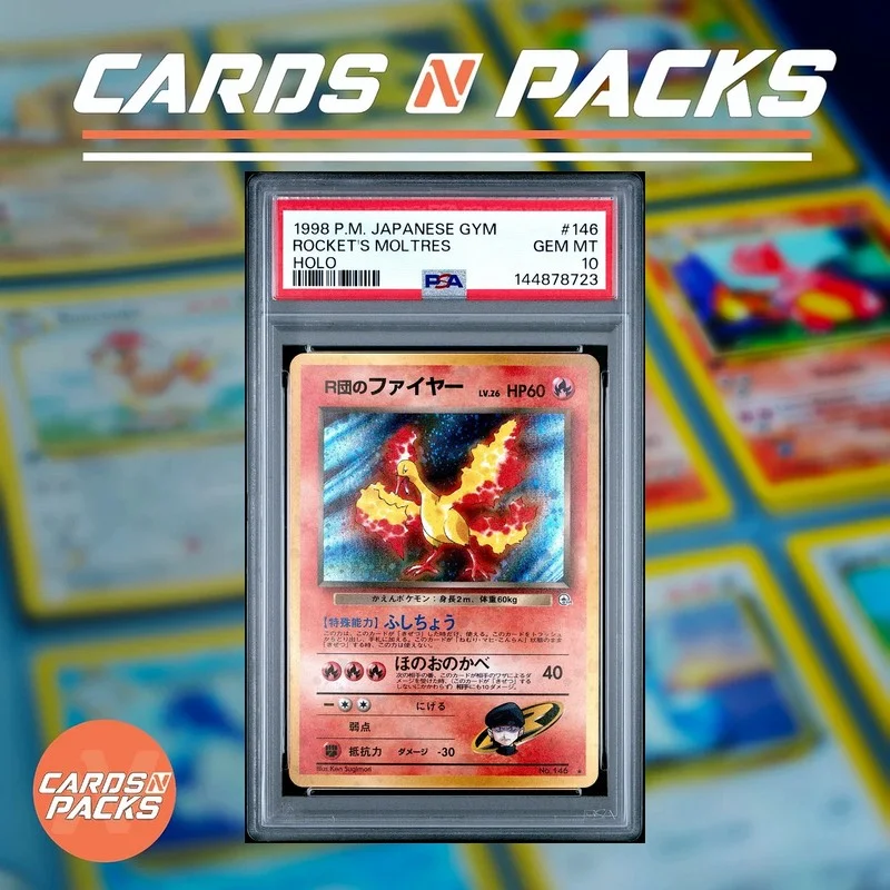 Rocket's Moltres 146 Gym Challenge - Cards N Packs