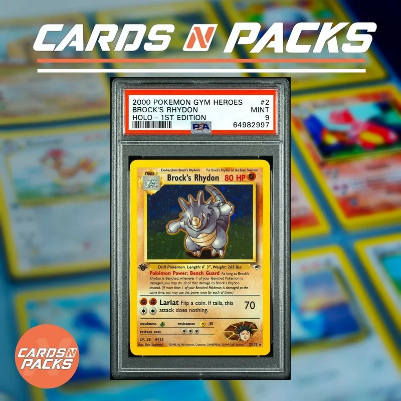 Brock's Rhydon 2/132 Gym Heroes - Cards N Packs