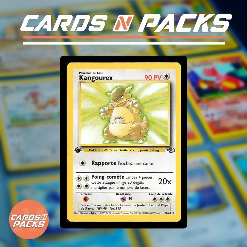 Carte Pokémon Kangourex 21/64 Jungle 1ère Édition Non Holo - Cards N Packs
