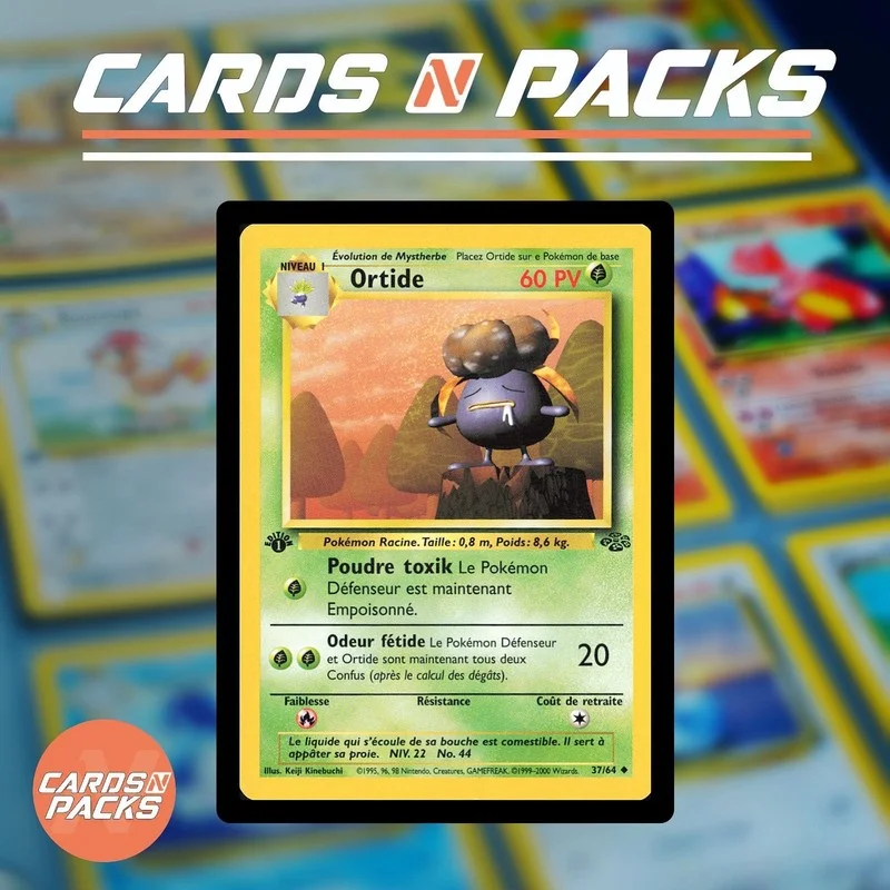 Carte Pokémon Ortide 37/64 Jungle 1ère Édition Non Holographique - Cards N Packs