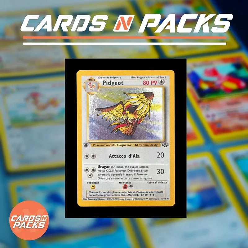 Pidgeot Holo 8/64 - Jungle Expansion - Vintage Pokémon Card - Cards N Packs