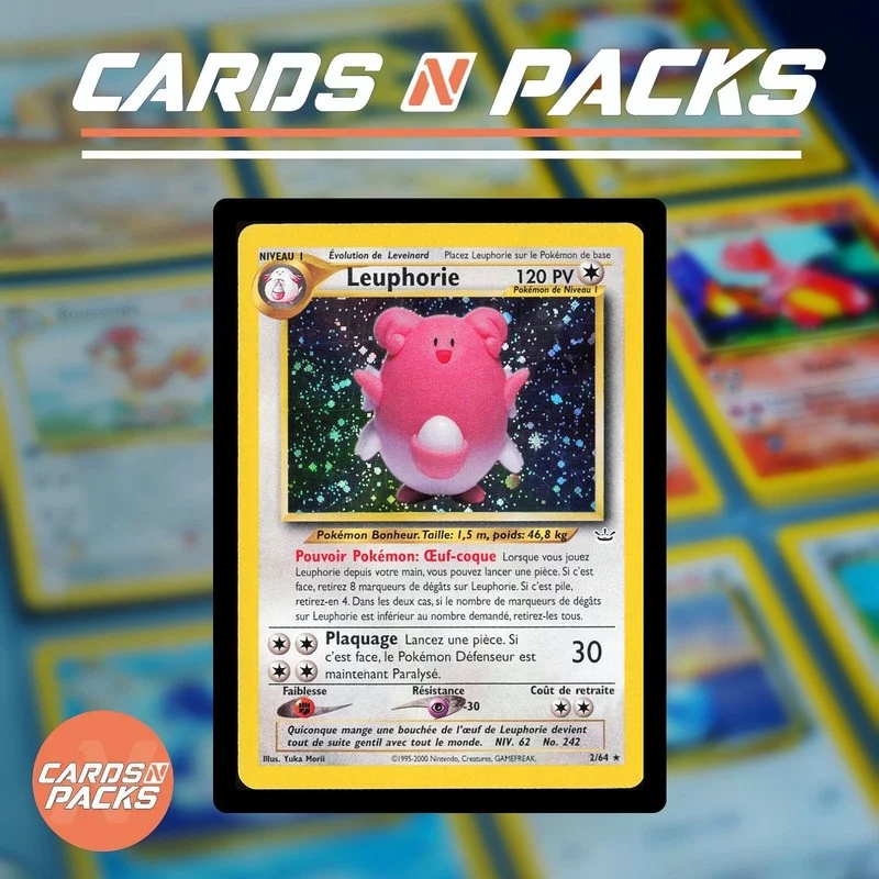 Carte Pokémon Leuphorie 2/64 Holo – Neo Revelation (Édition 2) - Cards N Packs