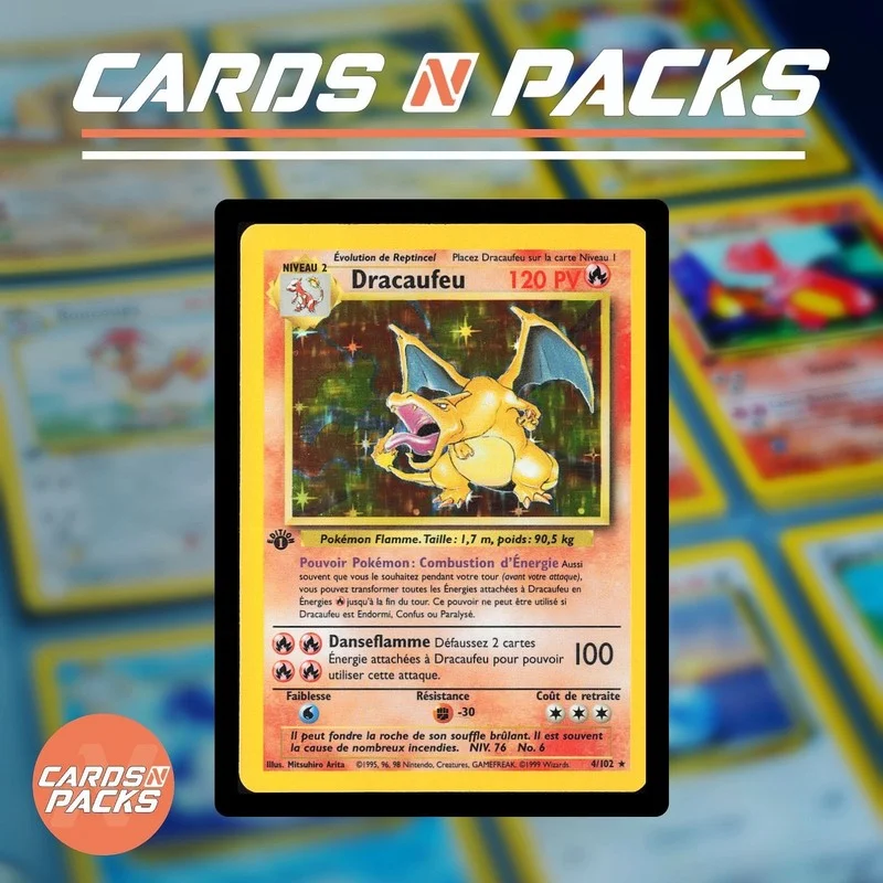 Charizard Holographic 4/102 Base Set 1st Edition - Cards N Packs