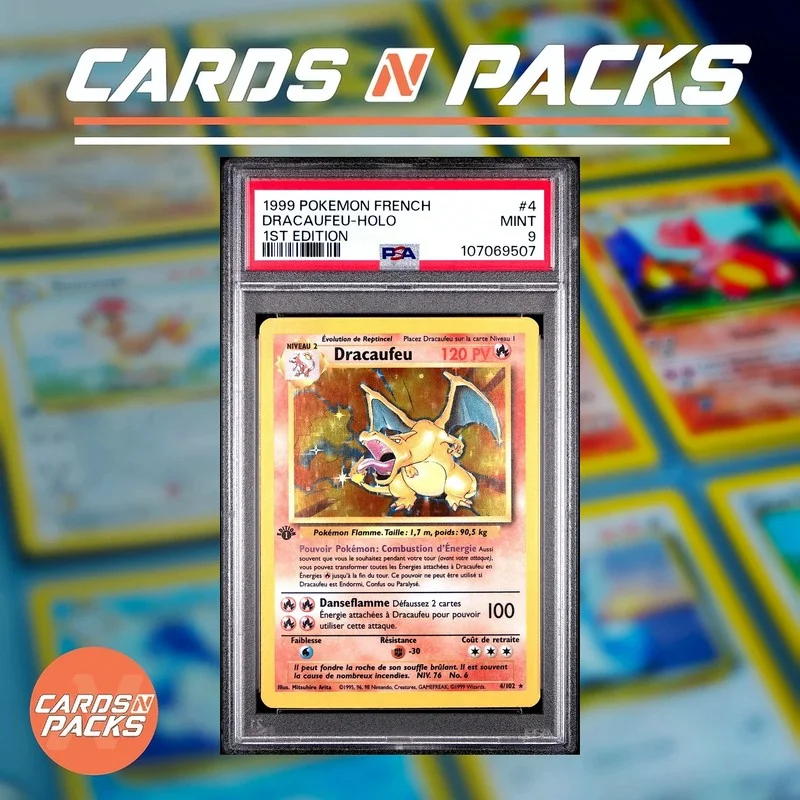 Dracaufeu Holographique 4/102 Set de Base Edition 1 - Cards N Packs