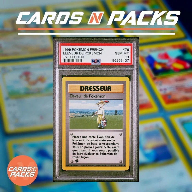 Carte Pokémon Éleveur de Pokémon 76/102 Set de Base 1ère Édition - Cards N Packs