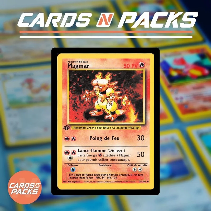 Magmar 36/102 Set de Base - Cards N Packs