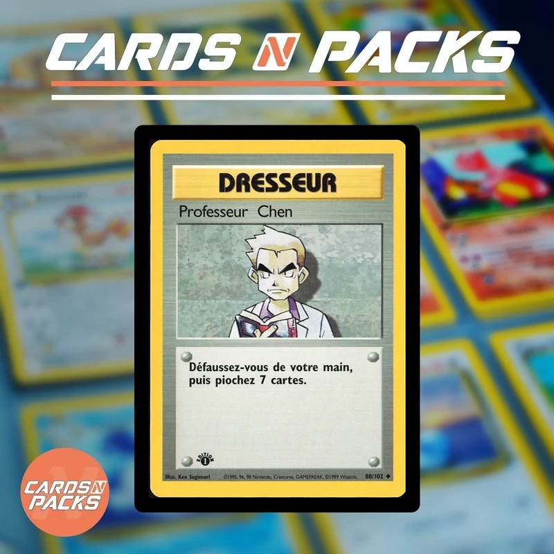 Karta Pokémon Profesor Oak 88/102 Zestaw Podstawowy 1. Edycja - Cards N Packs