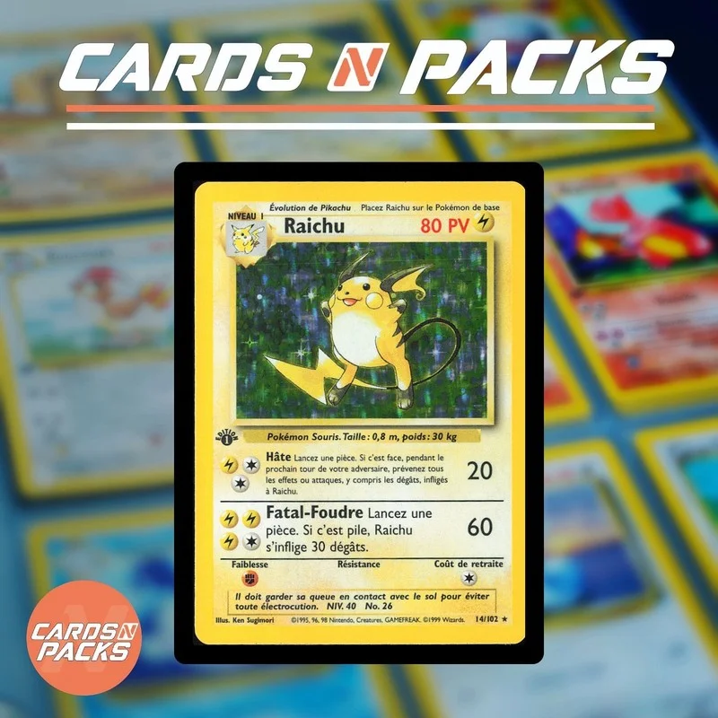 Raichu 14/102 Set de Base - Cards N Packs