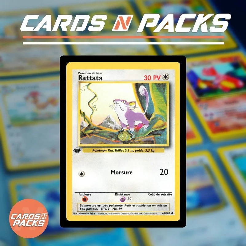Rattata 61/102 Set de Base - Cards N Packs