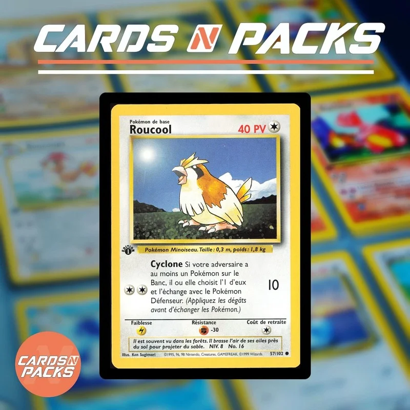 Karta Pokémon Pidgey 57/102 - Zestaw Podstawowy 1. Edycja - Cards N Packs