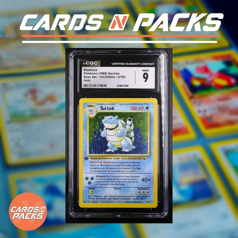 Pokémon Card Blastoise Holographic 2/102 - Base Set - Cards N Packs