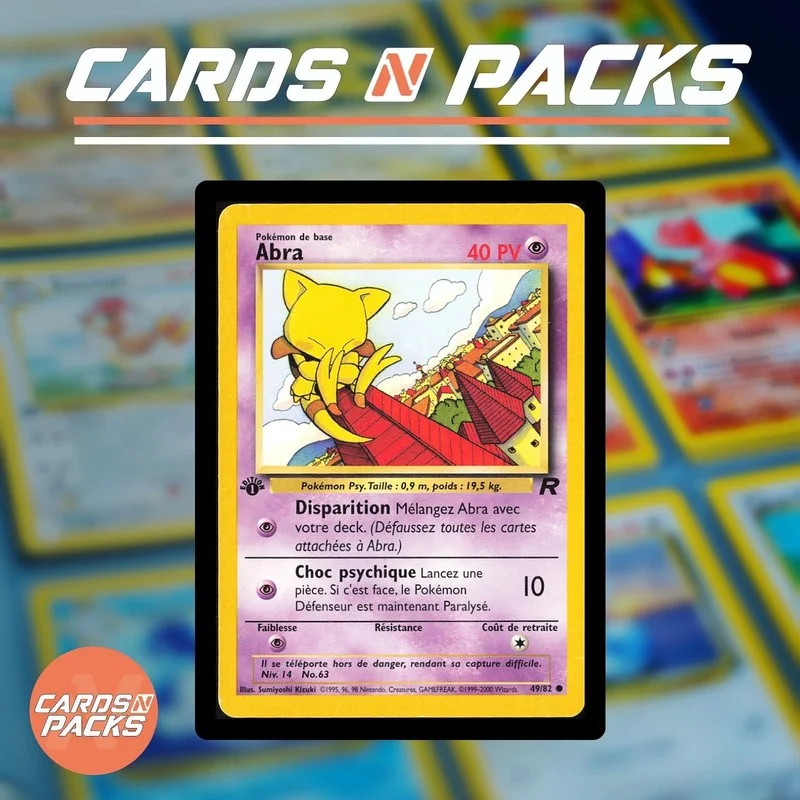 Abra 49/82 Team Rocket 1st Edition - Pokémon TCG Card - Cards N Packs